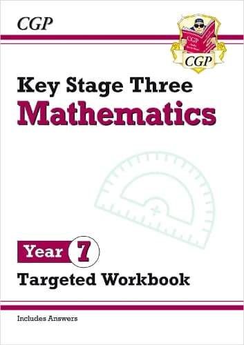 Cover of KS3 Year 7 Maths Targeted Workbook (with answers)