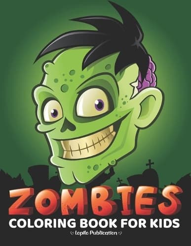 Cover of Zombie Coloring Book For Kids