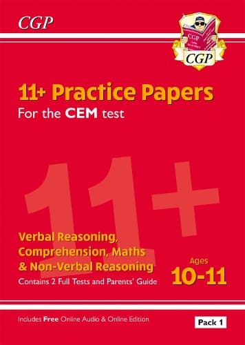 Cover of 11+ CEM Practice Papers: Ages 10-11 - Pack 1 (with Parents' Guide & Online Edition)
