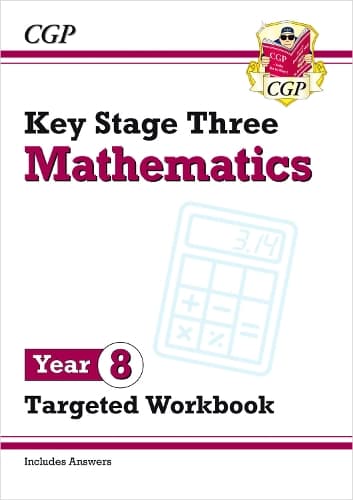 Cover of KS3 Year 8 Maths Targeted Workbook (with answers)