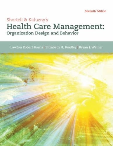 Cover of Shortell & Kaluzny's Health Care Management