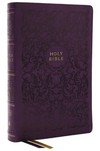 Cover of KJV Holy Bible with 73,000 Center-Column Cross References, Purple Leathersoft, Red Letter, Comfort Print: King James Version