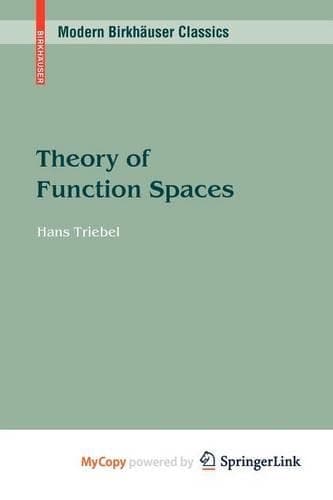Cover of Theory of Function Spaces