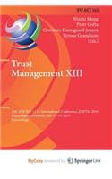 Cover of Trust Management XIII