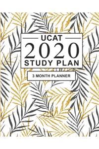 Cover of UCAT Study Plan: 3 Month Planner for UCAT preparation. Ideal for tracking progress, creating daily study schedule and Organising UCAT practice - Large (8 x 10 inches
