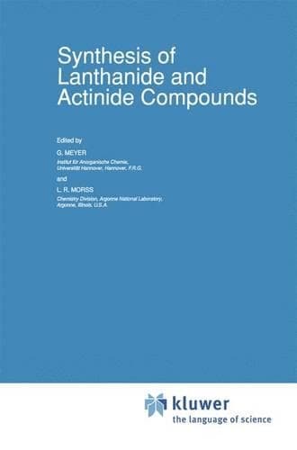 Cover of Synthesis of Lanthanide and Actinide Compounds