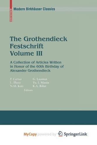 Cover of The Grothendieck Festschrift, Volume III