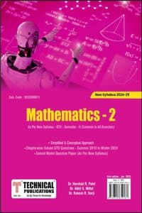 Cover of Mathematics-II for GTU 24 Course (II - COMMON - BE02000011)