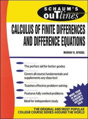 Cover of Schaum's Outline of Calculus of Finite Differences and Difference Equations