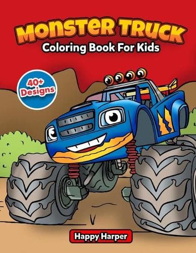 Cover of Monster Truck Coloring Book For Kids