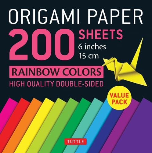 Cover of Origami Paper 200 sheets Rainbow Colors 6" (15 cm)