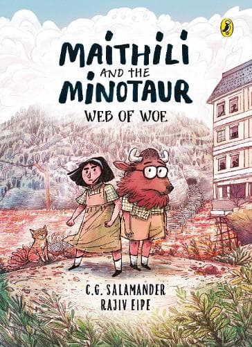 Cover of Maithili and the Minotaur: Web of Woe: Web of Woe (Book 1 in an Outlandish Graphic Novel Series)