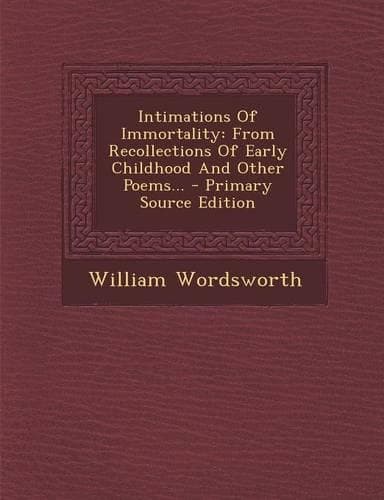 Cover of Intimations of Immortality