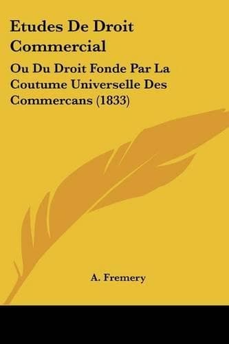 Cover of Etudes De Droit Commercial