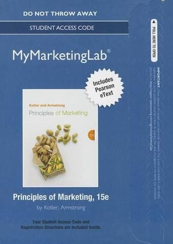 Cover of NEW MyLab Marketing with Pearson eText -- Standalone Access Card -- for Principles of Marketing