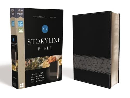 Cover of NIV, Storyline Bible, Leathersoft, Black, Comfort Print
