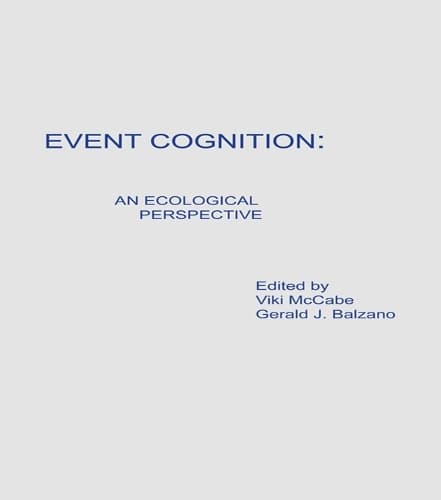 Cover of Event Cognition