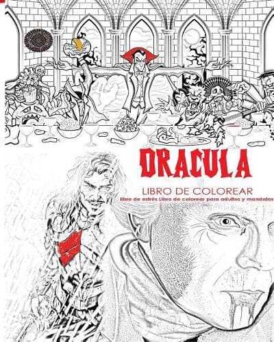 Cover of Dracula Libro de Colorear Libre de Estr