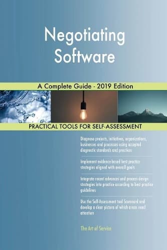 Cover of Negotiating Software A Complete Guide - 2019 Edition