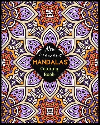 Cover of New Flowers MANDALAS Coloring Book