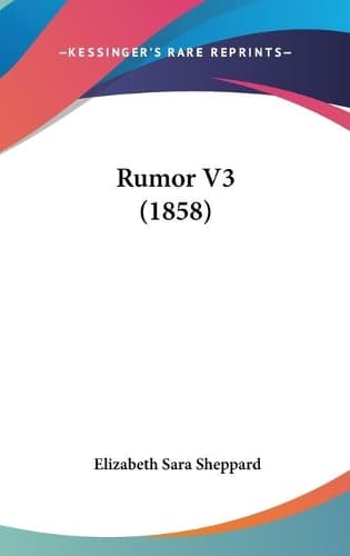 Cover of  Rumor V3 (1858)
