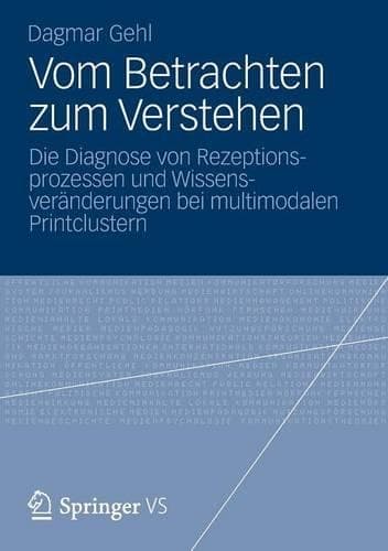 Cover of  Vom Betrachten zum Verstehen