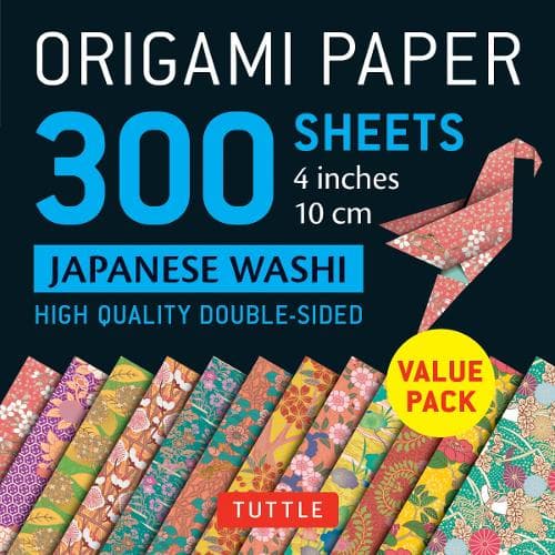 Cover of Origami Paper - Japanese Washi Patterns- 4 inch (10cm) 300 sheets: Tuttle Origami Paper: High-Quality Origami Sheets Printed with 12 Different Designs