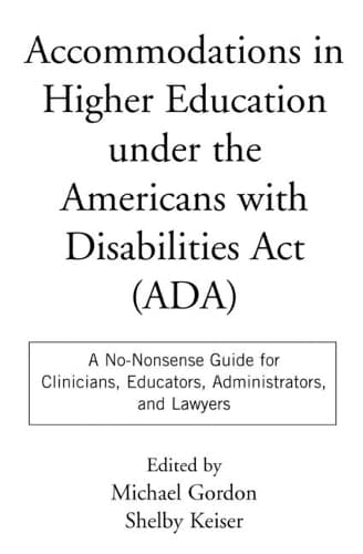 Cover of Accommodations in Higher Education under the Americans with Disabilities Act