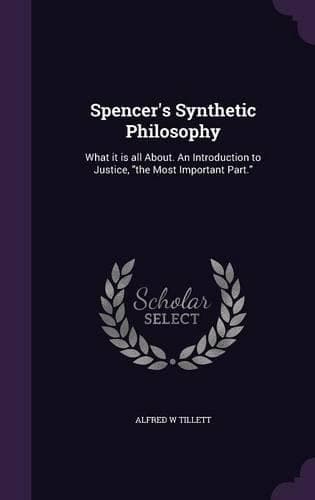 Cover of Spencer's Synthetic Philosophy