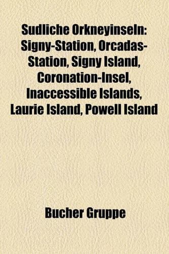 Cover of Sdliche Orkneyinseln