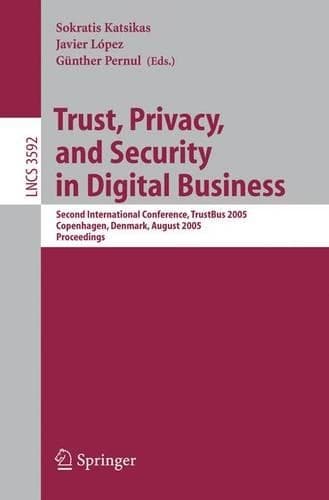 Cover of Trust, Privacy, and Security in Digital Business