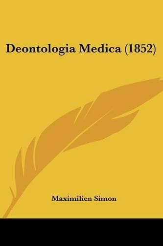Cover of Deontologia Medica (1852)