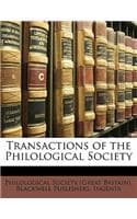 Cover of Transactions of the Philological Society