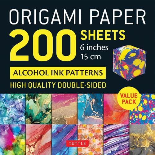 Cover of Origami Paper 200 sheets Alcohol Ink Patterns 6" (15 cm)