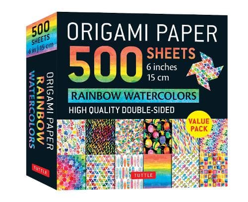 Cover of Origami Paper 500 sheets Rainbow Watercolors 6" (15 cm)