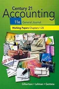 Cover of Print Working Papers, Chapters 1-24 for Century 21 Accounting General  Journal, 11th Edition