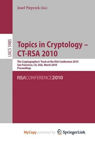 Cover of Topics in Cryptology - CT-Rsa 2010