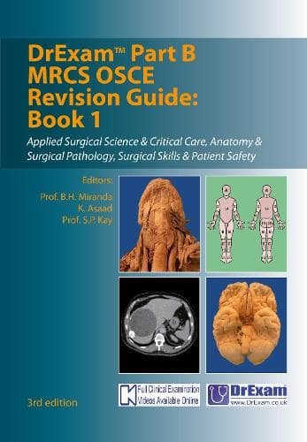 Cover of DrExam Part B MRCS OSCE Revision Guide Book 1 3rd edition