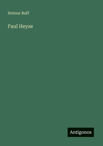 Cover of Paul Heyse