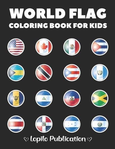 Cover of World Flag Coloring Book For Kids