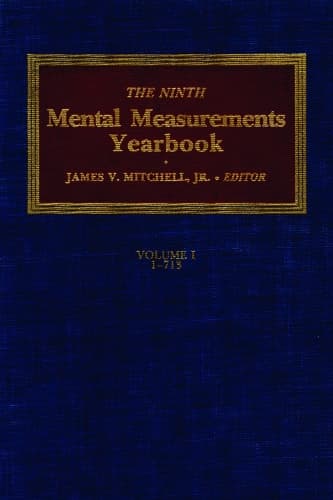 Cover of The Ninth Mental Measurements Yearbook