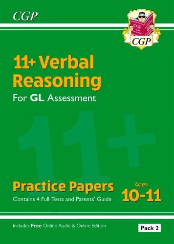 Cover of 11+ GL Verbal Reasoning Practice Papers: Ages 10-11 - Pack 2 (with Parents' Guide & Online Ed)