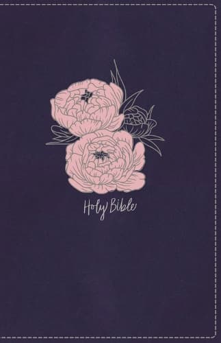 Cover of NKJV, Thinline Bible, Large Print, Leathersoft, Blue/Pink, Red Letter, Comfort Print