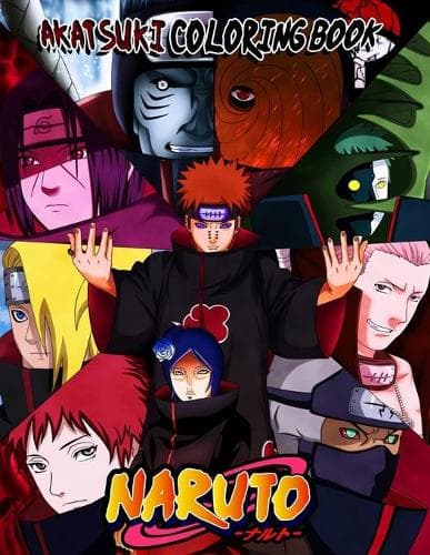 Cover of Naruto Akatsuki Coloring Book