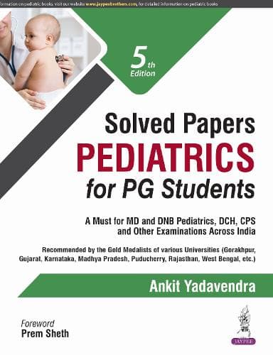 Cover of Solved Papers Pediatrics for PG Students