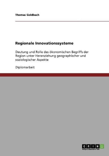 Cover of Regionale Innovationssysteme