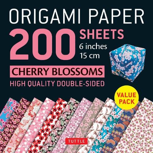 Cover of Origami Paper 200 sheets Cherry Blossoms 6 inch (15 cm): Instructions for 8 Projects Included High-Quality Origami Sheets Printed with 12 Different Colors