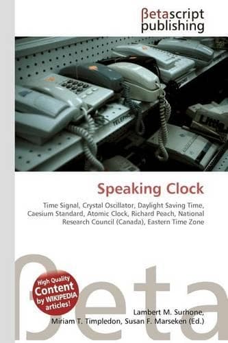 Cover of Speaking Clock Time Signal, Crystal Oscillator, Daylight Saving Time, Caesium Standard, Atomic Clock, Richard Peach, National Research Council (Canada), Eastern Time Zone