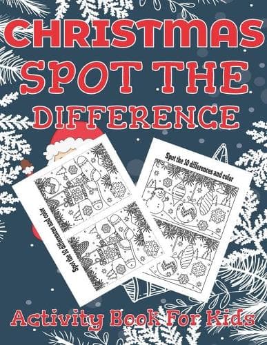 Cover of Christmas Spot the Differences Activity Book For Kids