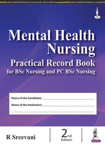 Cover of Mental Health Nursing Practical Record Book for BSc Nursing & PC BSc Nursing